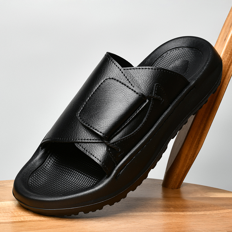 Men'S Shoes Dress Casual - Leather Men's Slippers Slides Casual 2026