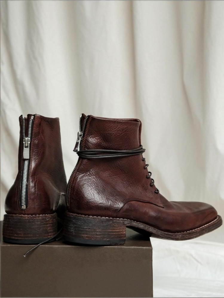 Retro Fashion Male Zipper Genu - مراجعة Men'S Shoes With Height Increase وسعره
