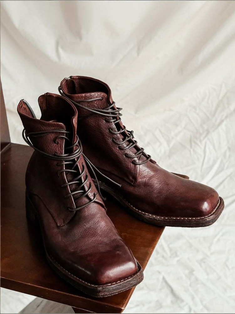 Retro Fashion Male Zipper Genu - مراجعة Men'S Shoes With Height Increase وسعره