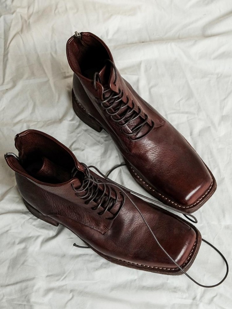 Retro Fashion Male Zipper Genu - مراجعة Men'S Shoes With Height Increase وسعره