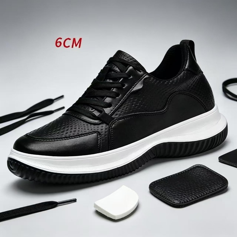 White Cow Leather Elevator Sne - مراجعة Men'S Shoes With Height Increase وسعره