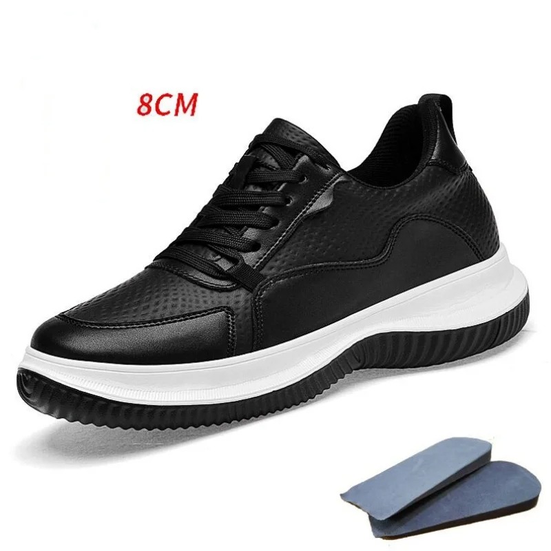 White Cow Leather Elevator Sne - مراجعة Men'S Shoes With Height Increase وسعره