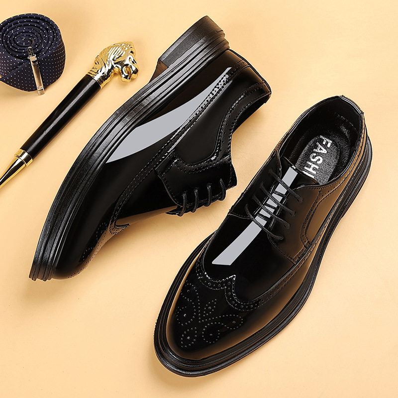 Men's Patent Leather Brogue Dr - مراجعة Oxford Brogue Leather وسعره
