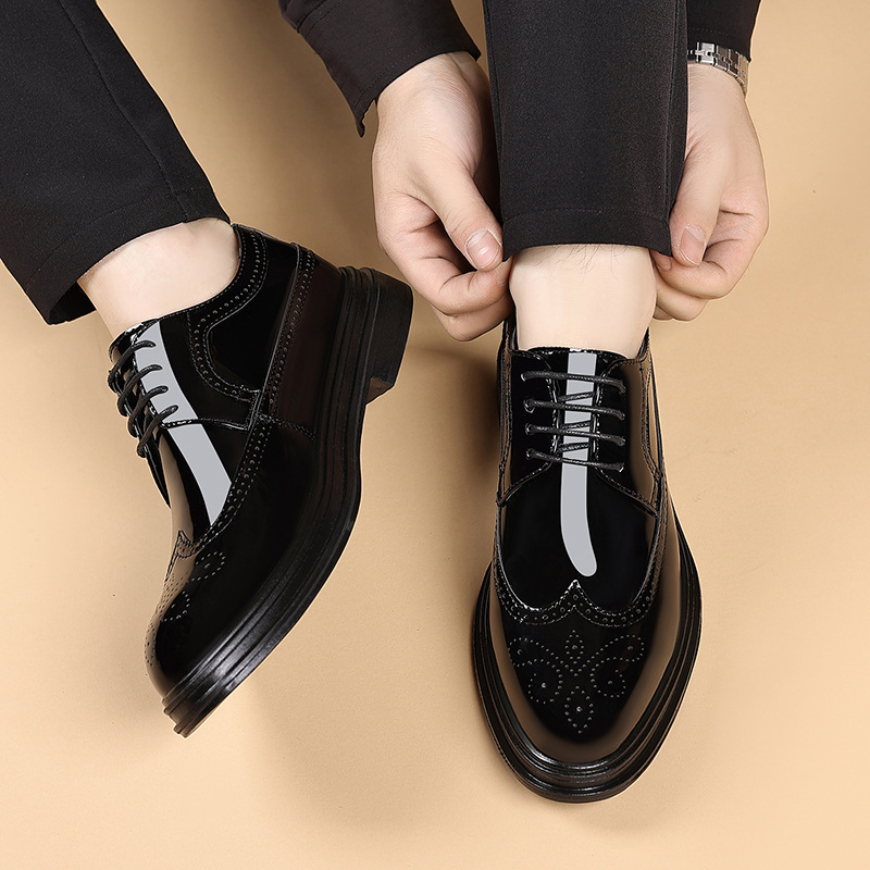 Men's Patent Leather Brogue Dr - مراجعة Oxford Brogue Leather وسعره
