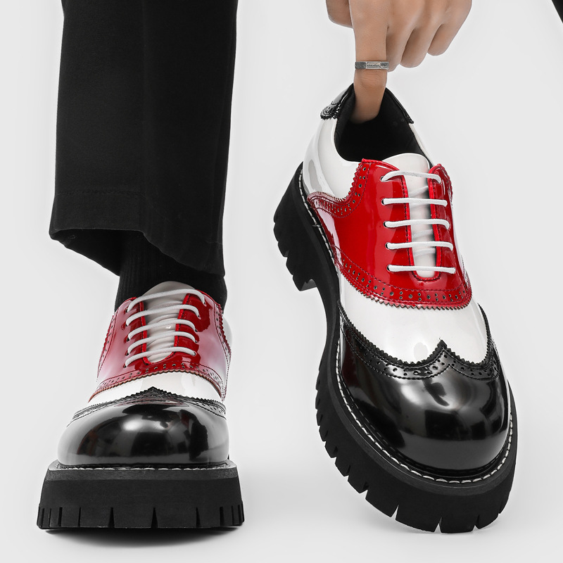 men's fashion hip hop rock pla - مراجعة Oxford Brogue Leather وسعره