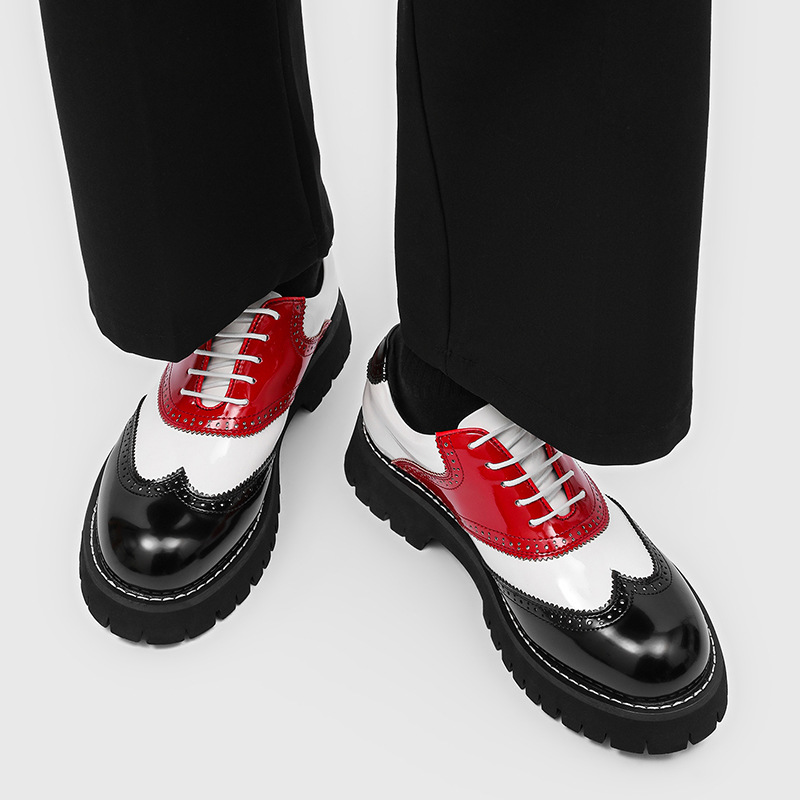 men's fashion hip hop rock pla - مراجعة Oxford Brogue Leather وسعره