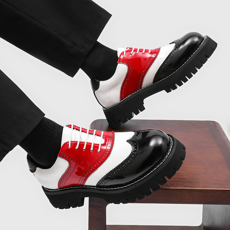 men's fashion hip hop rock pla - مراجعة Oxford Brogue Leather وسعره