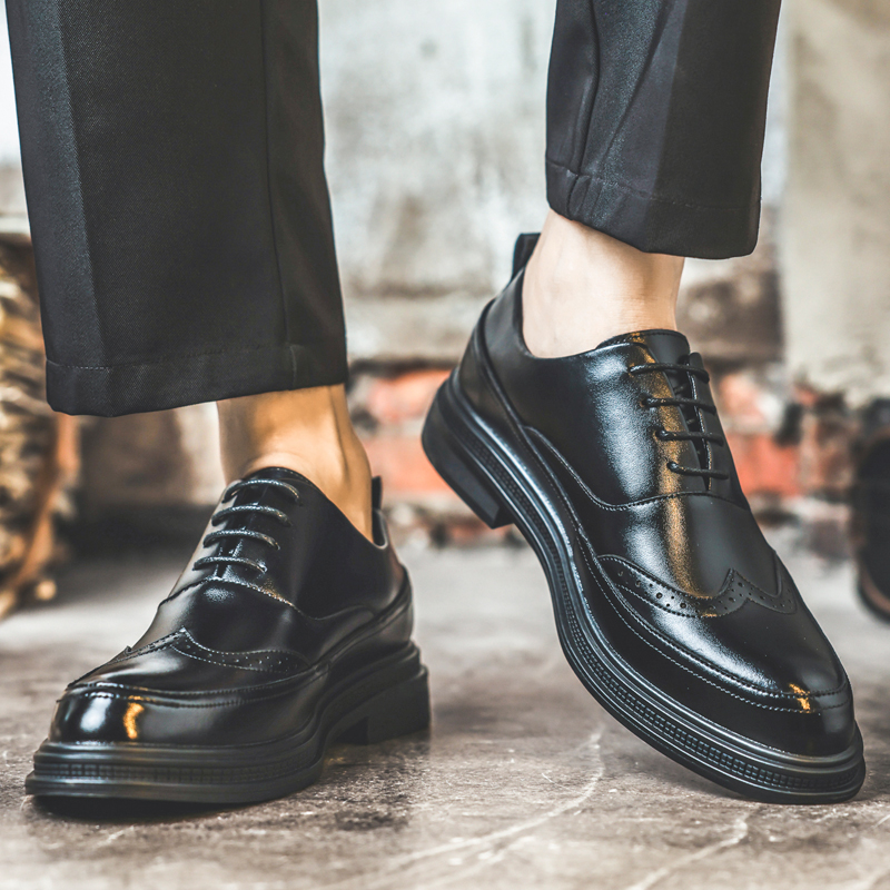 Men's Height Increasing Leathe - مراجعة Oxford Brogue Leather وسعره