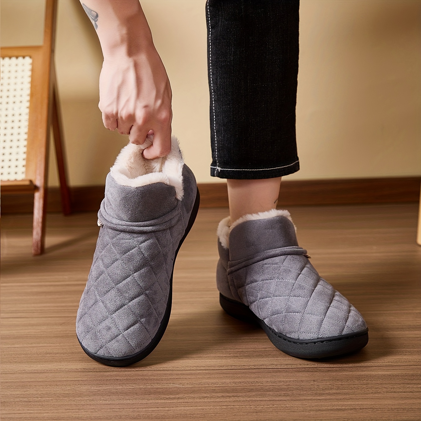 Winter Warm Plush Slippers Men - مراجعة Men Shoes Online وسعره