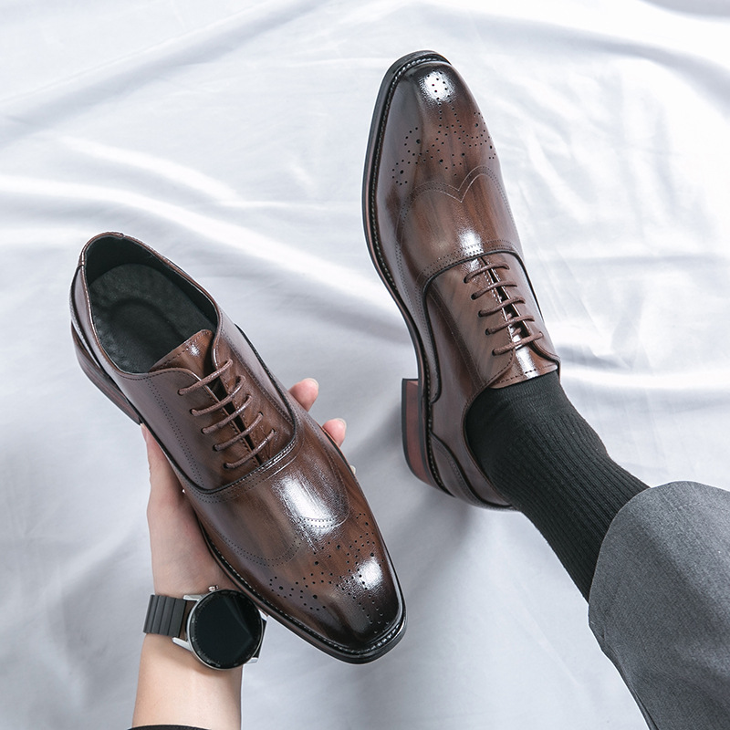 Classic Italy Pointed Toe Leat - مراجعة Oxford Brogue Leather وسعره