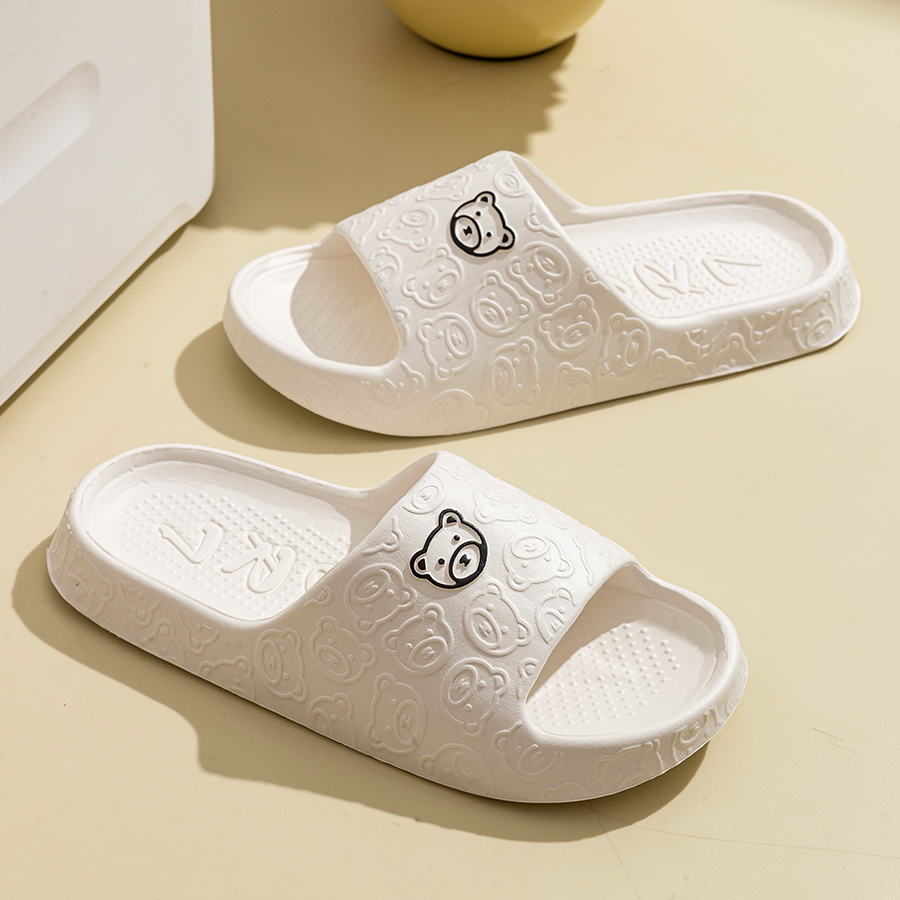 Printting Cute Bear Women Slip - مراجعة Men Shoes Style وسعره