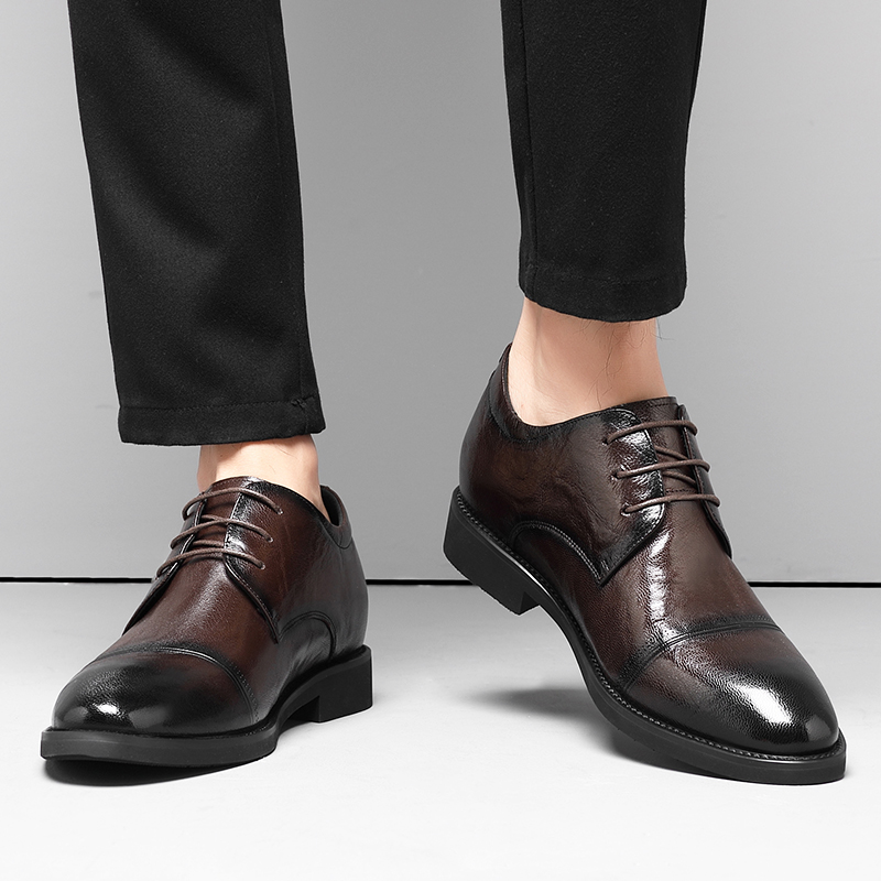 Man Elevator Shoes Business Dr - مراجعة Oxford Brogue Leather وسعره