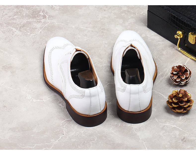 White Concise Wear-Resistant G - مراجعة Oxford Brogue Leather وسعره