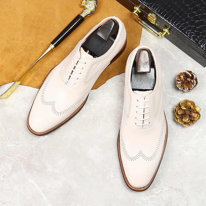 White Concise Wear-Resistant G - مراجعة Oxford Brogue Leather وسعره
