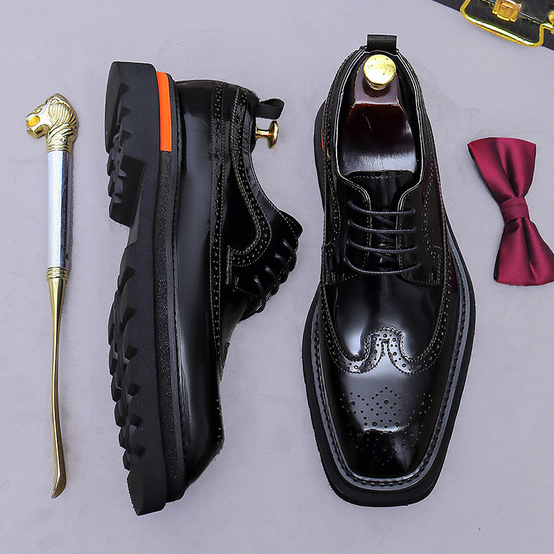 Men's Brogue Platform Oxford S - مراجعة Oxford Brogue Leather وسعره