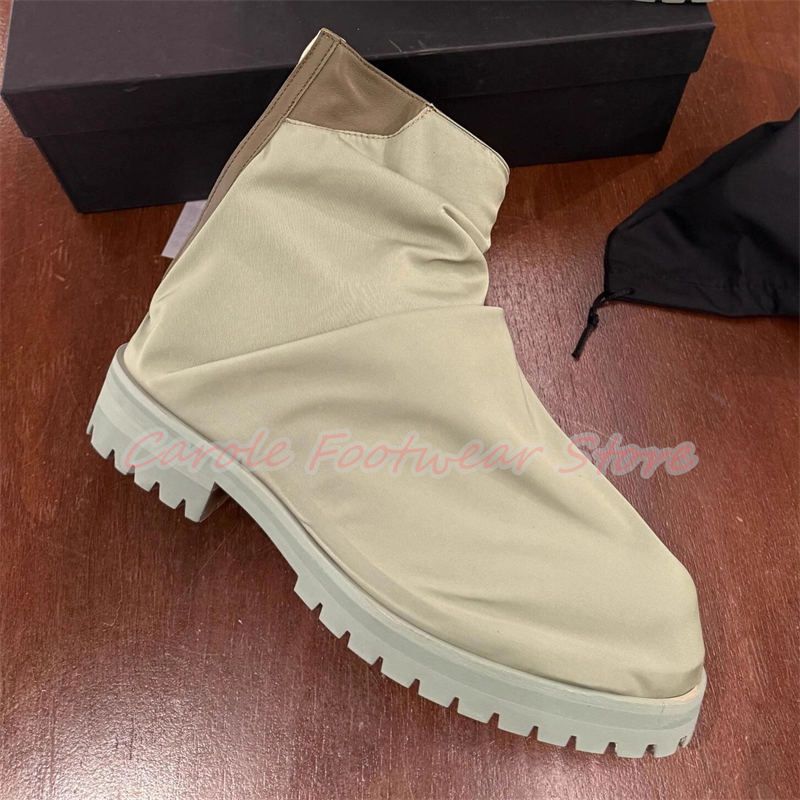 Pleated Nylon Cloth High Top M - مراجعة Men'S Shoes With Height Increase وسعره