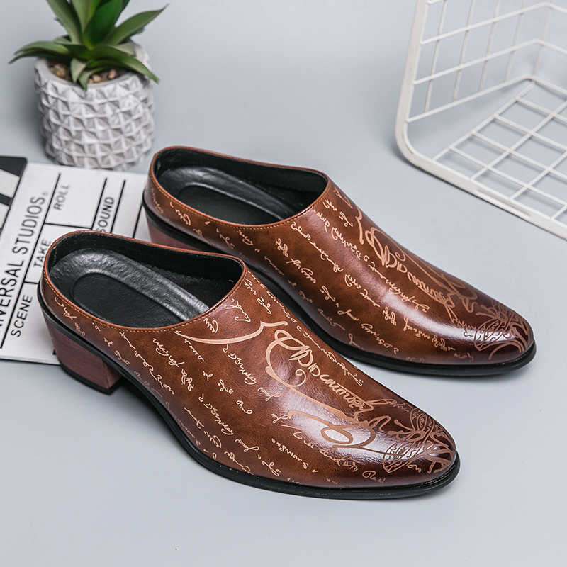 Men Brown Leather Mules Slippe - مراجعة Men'S Shoes Dress Casual وسعره