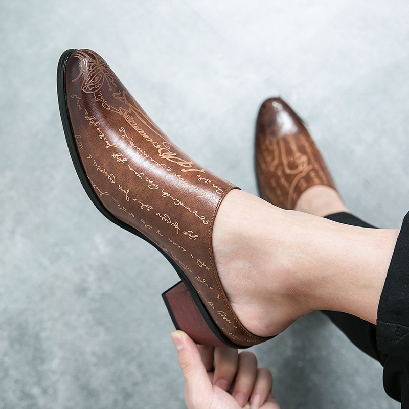 Men Brown Leather Mules Slippe - مراجعة Men'S Shoes Dress Casual وسعره