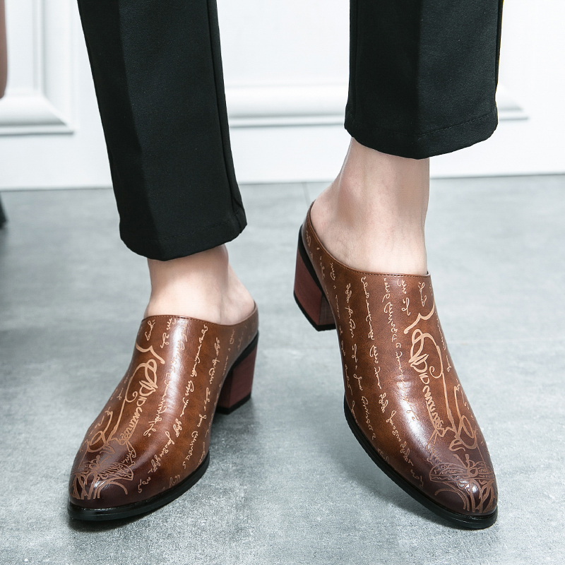Men Brown Leather Mules Slippe - مراجعة Men'S Shoes Dress Casual وسعره