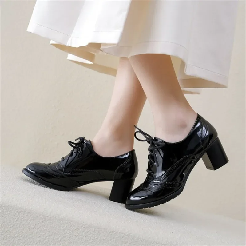British Women's Oxfords Blue R - مراجعة Oxford Brogue Leather وسعره