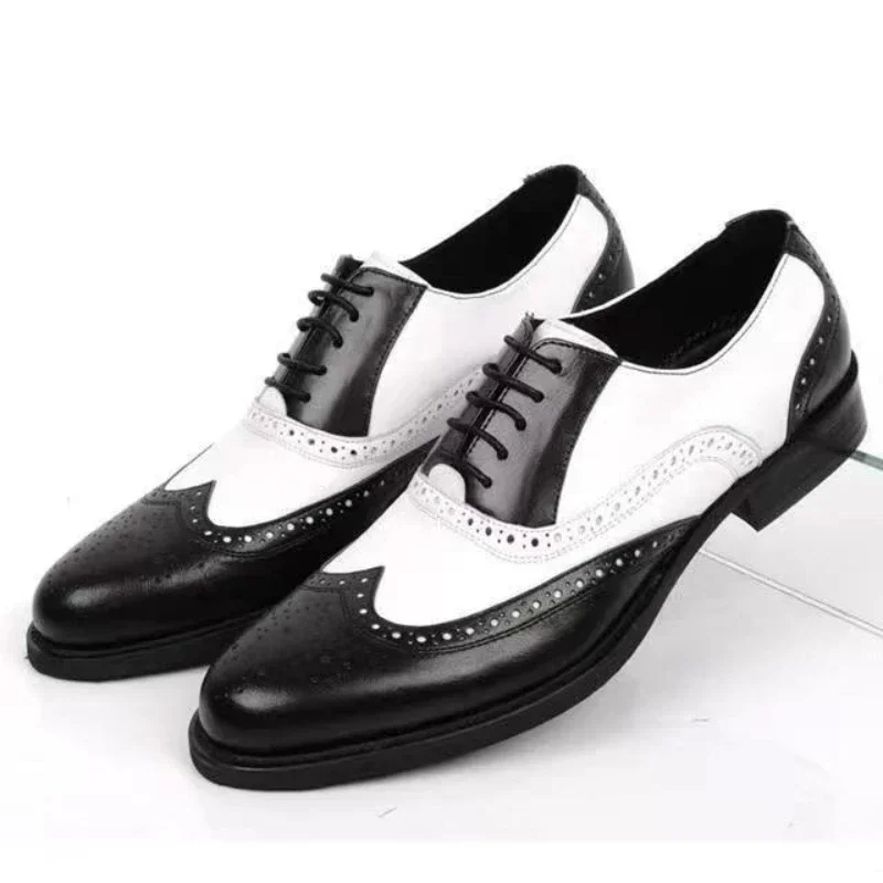 Mixed Colors Mens Dress Shoes  - مراجعة Oxford Brogue Leather وسعره