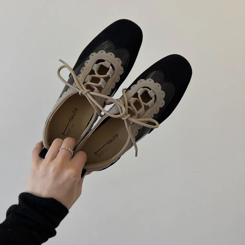 Women's Retro Scalloped Brogue - مراجعة Oxford Brogue Leather وسعره