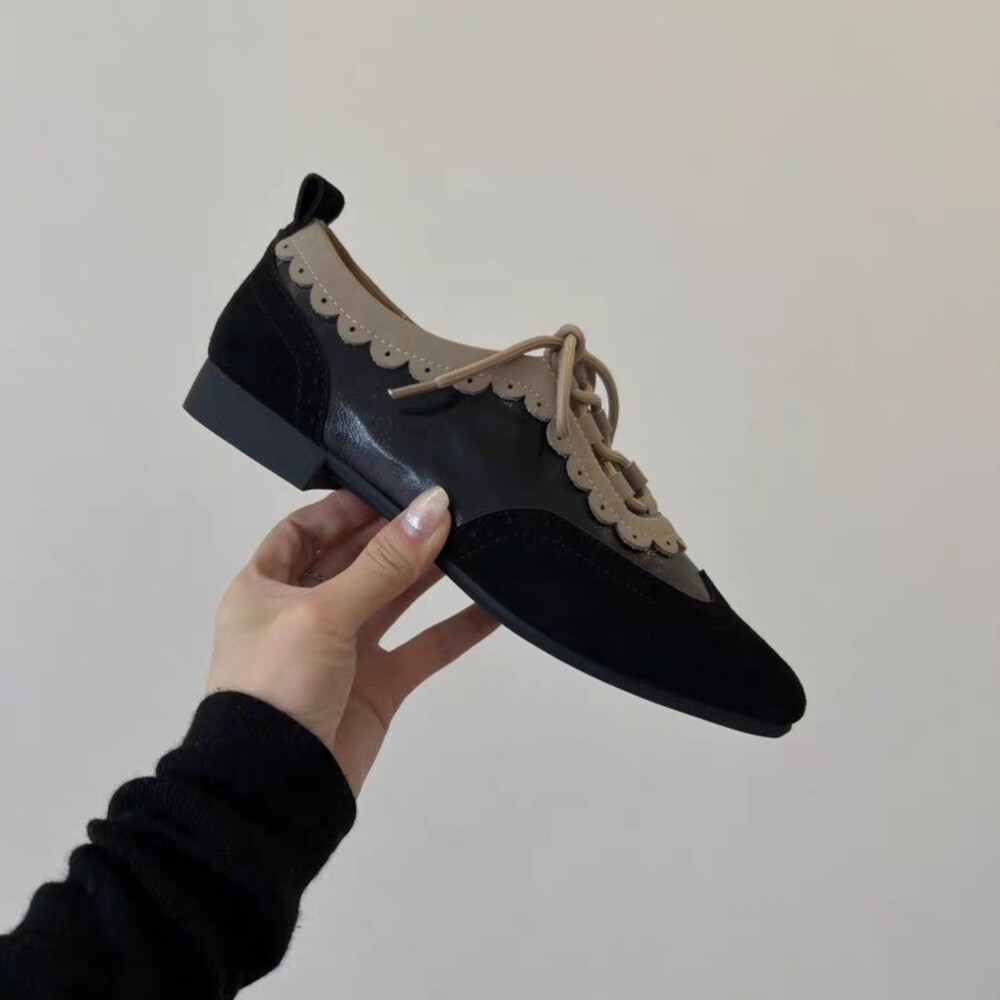Women's Retro Scalloped Brogue - مراجعة Oxford Brogue Leather وسعره