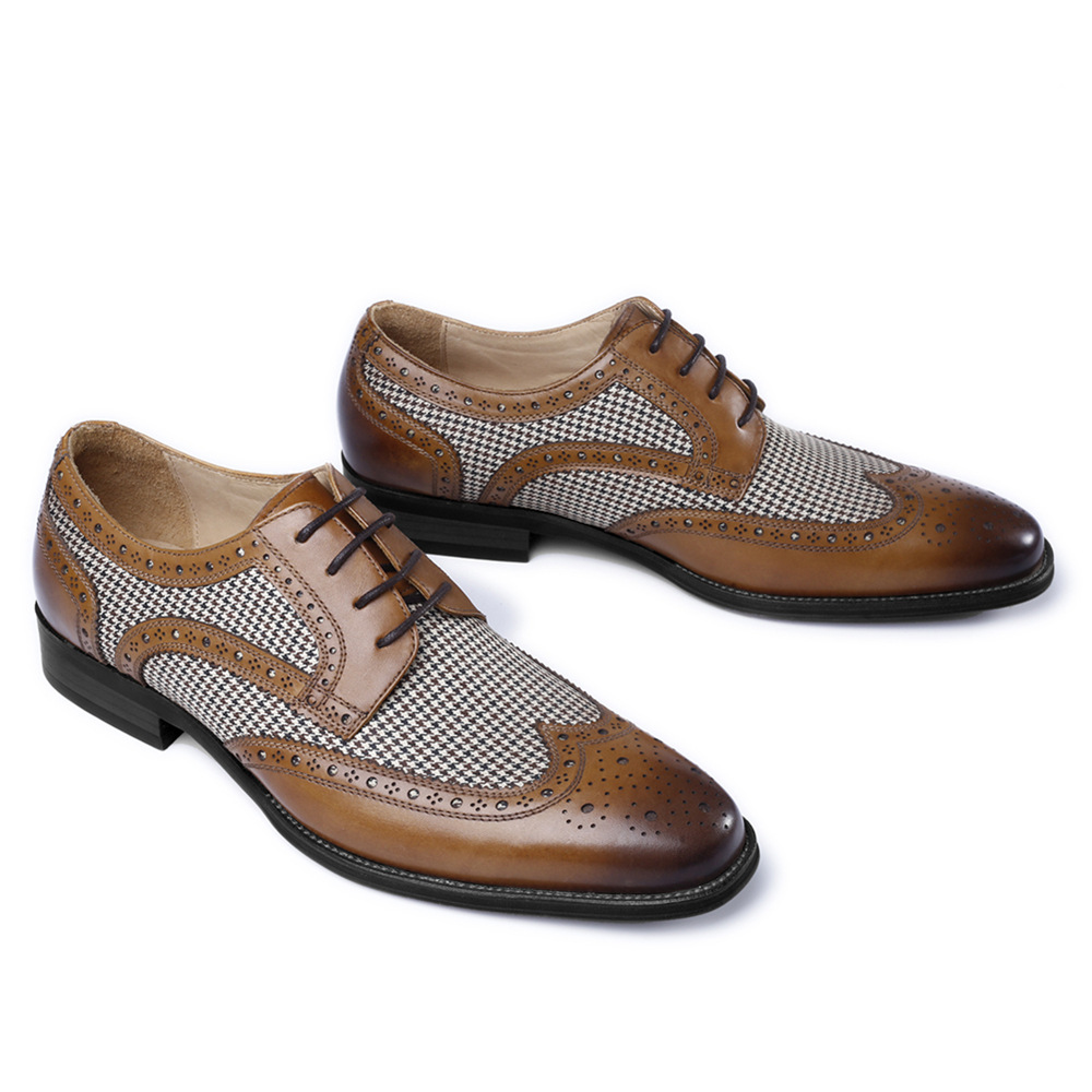 New Oxford Business Men Shoes  - مراجعة Oxford Brogue Leather وسعره