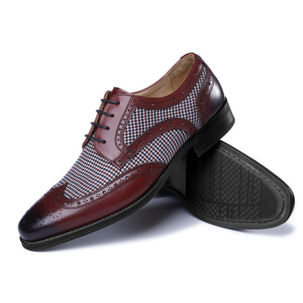 New Oxford Business Men Shoes  - مراجعة Oxford Brogue Leather وسعره