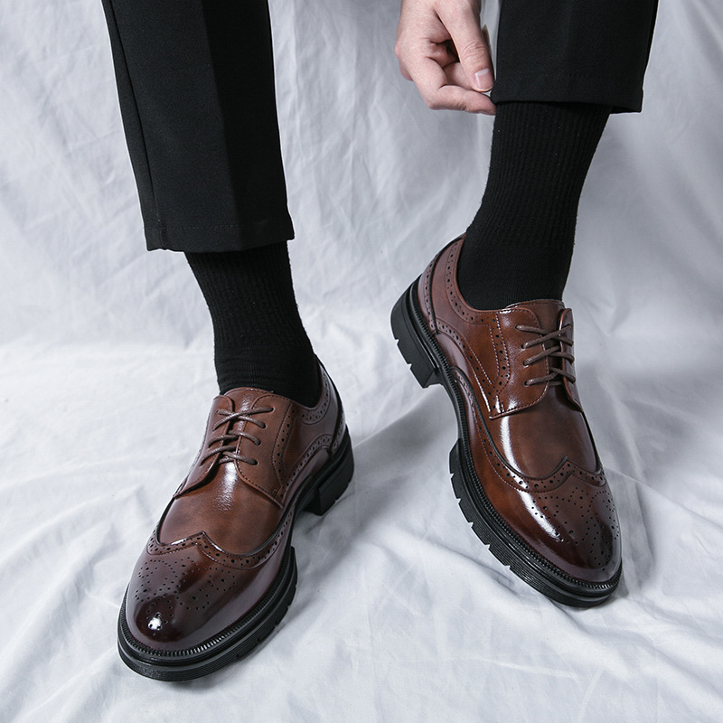 Men Brogue 5/8/10CM Platform H - مراجعة Oxford Brogue Leather وسعره