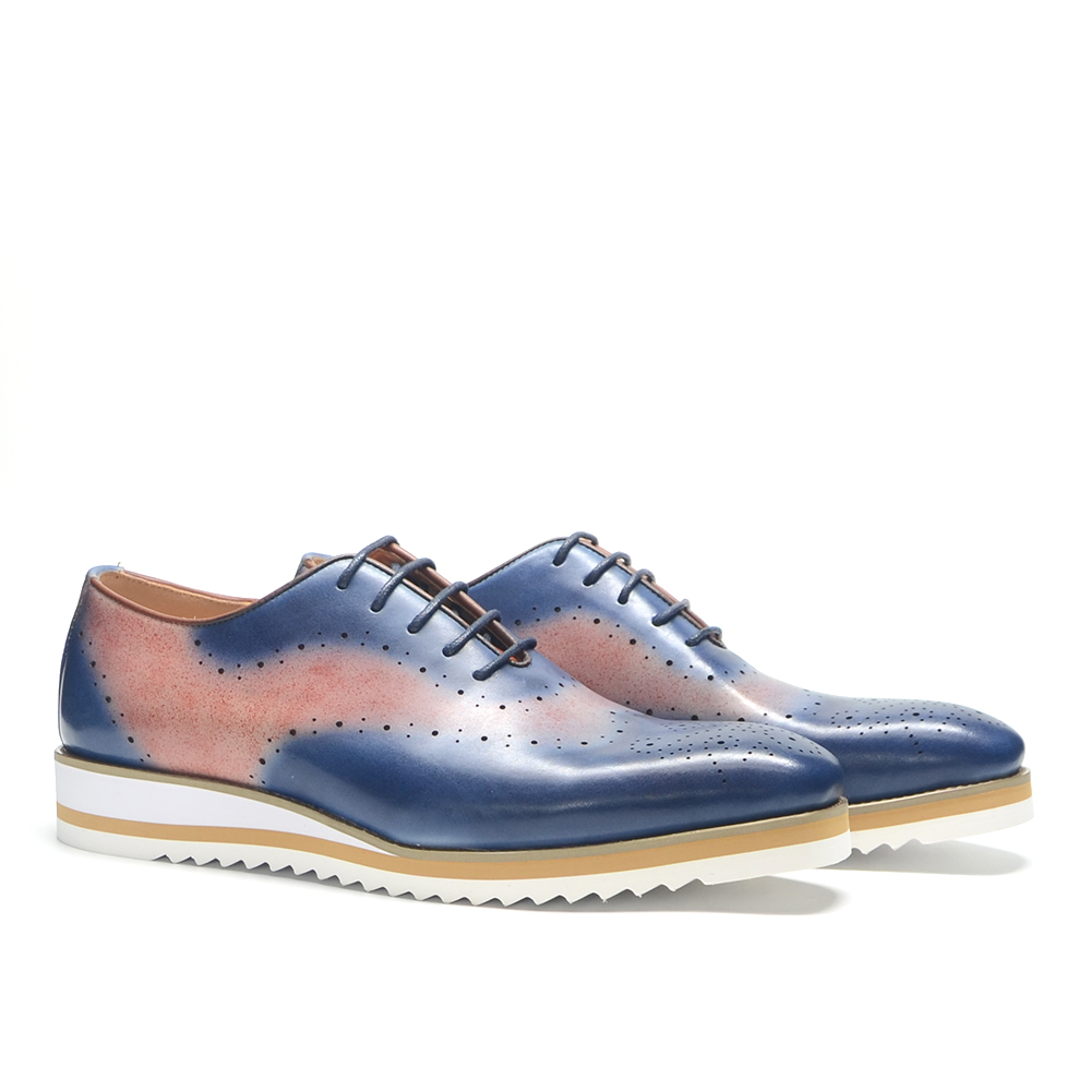 Luxury Plain Toe Duotone Color - مراجعة Oxford Brogue Leather وسعره