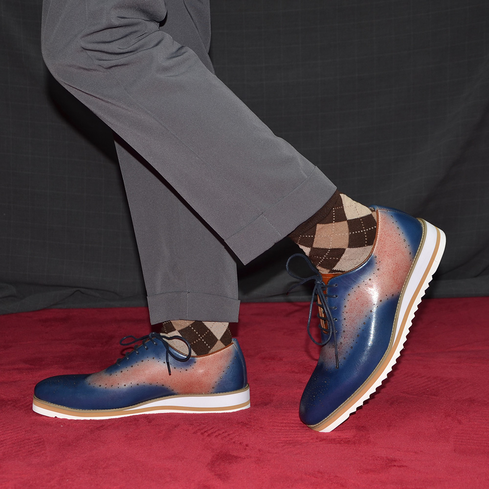 Luxury Plain Toe Duotone Color - مراجعة Oxford Brogue Leather وسعره