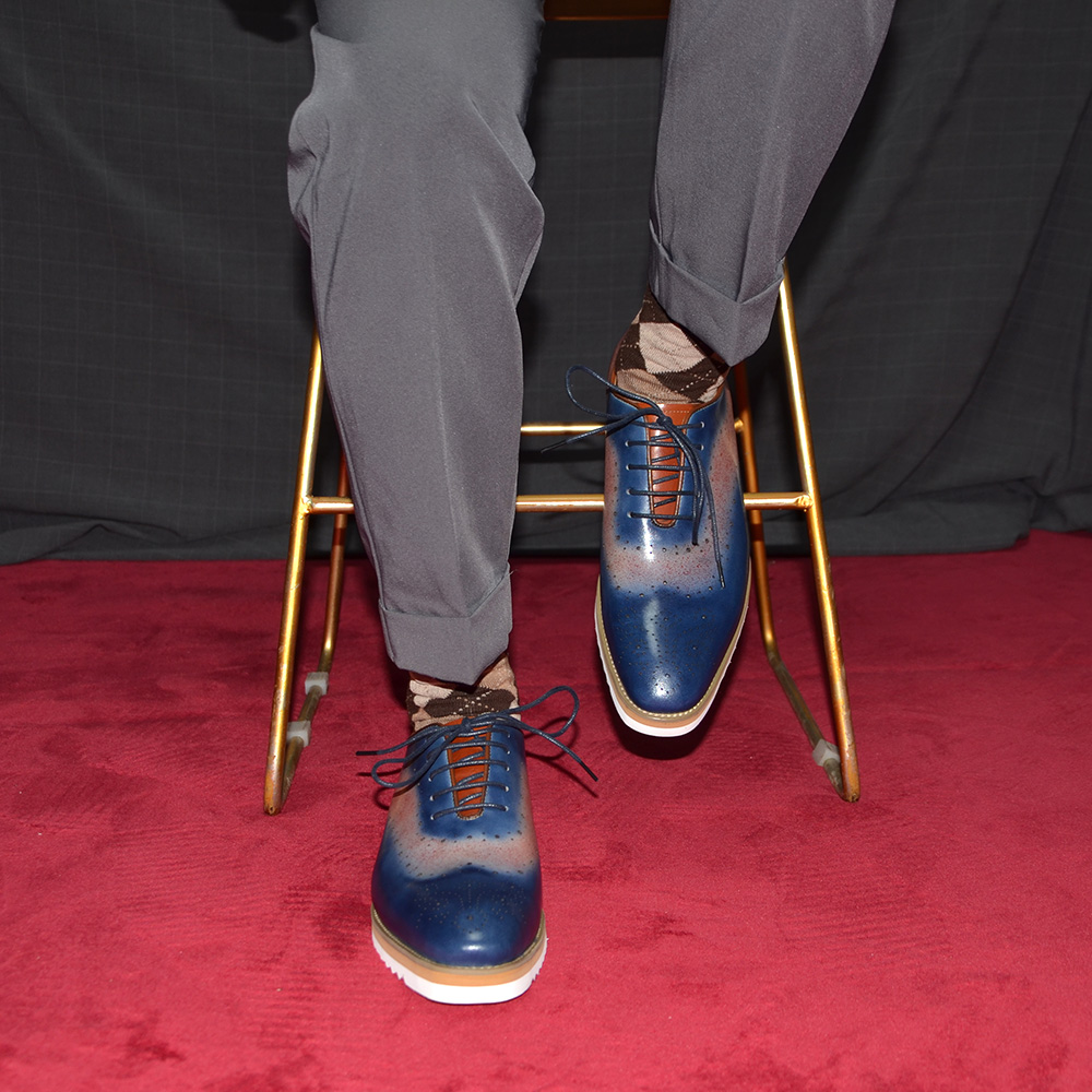Luxury Plain Toe Duotone Color - مراجعة Oxford Brogue Leather وسعره